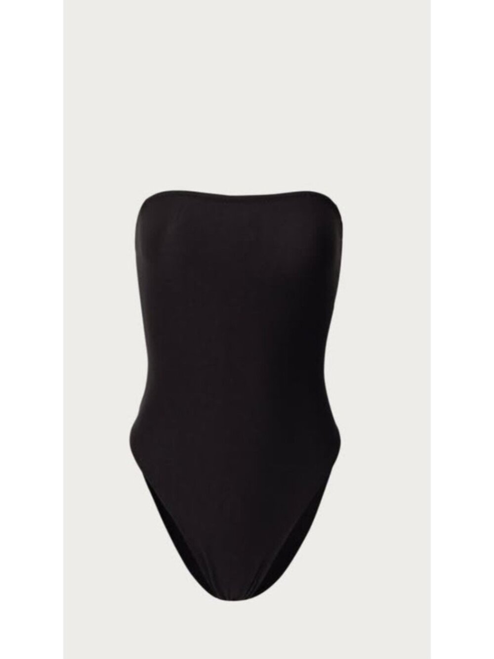 SAME Los Angeles Strapless One Piece Swimsuit Womens Faux Suede Black Size Large
